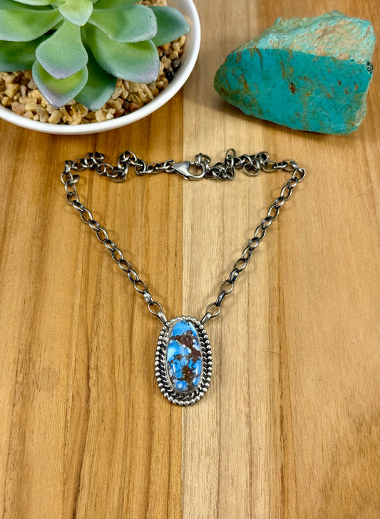 Golden Hills Single Stone Sterling Necklace