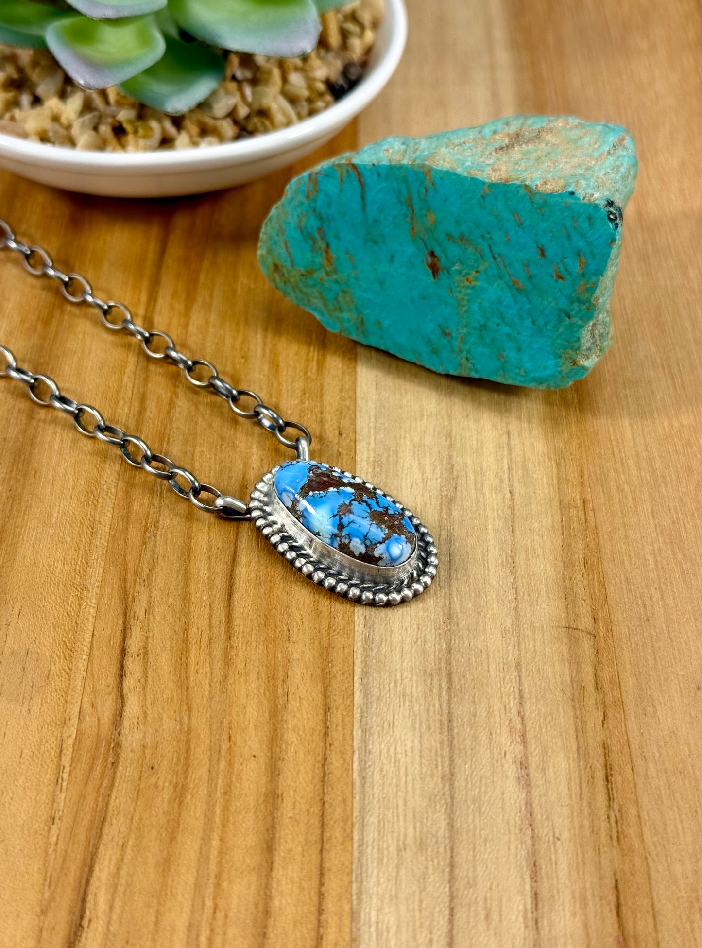 Golden Hills Single Stone Sterling Necklace