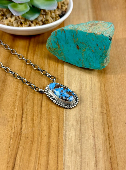 Golden Hills Single Stone Sterling Necklace