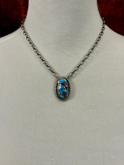 Golden Hills Single Stone Sterling Necklace