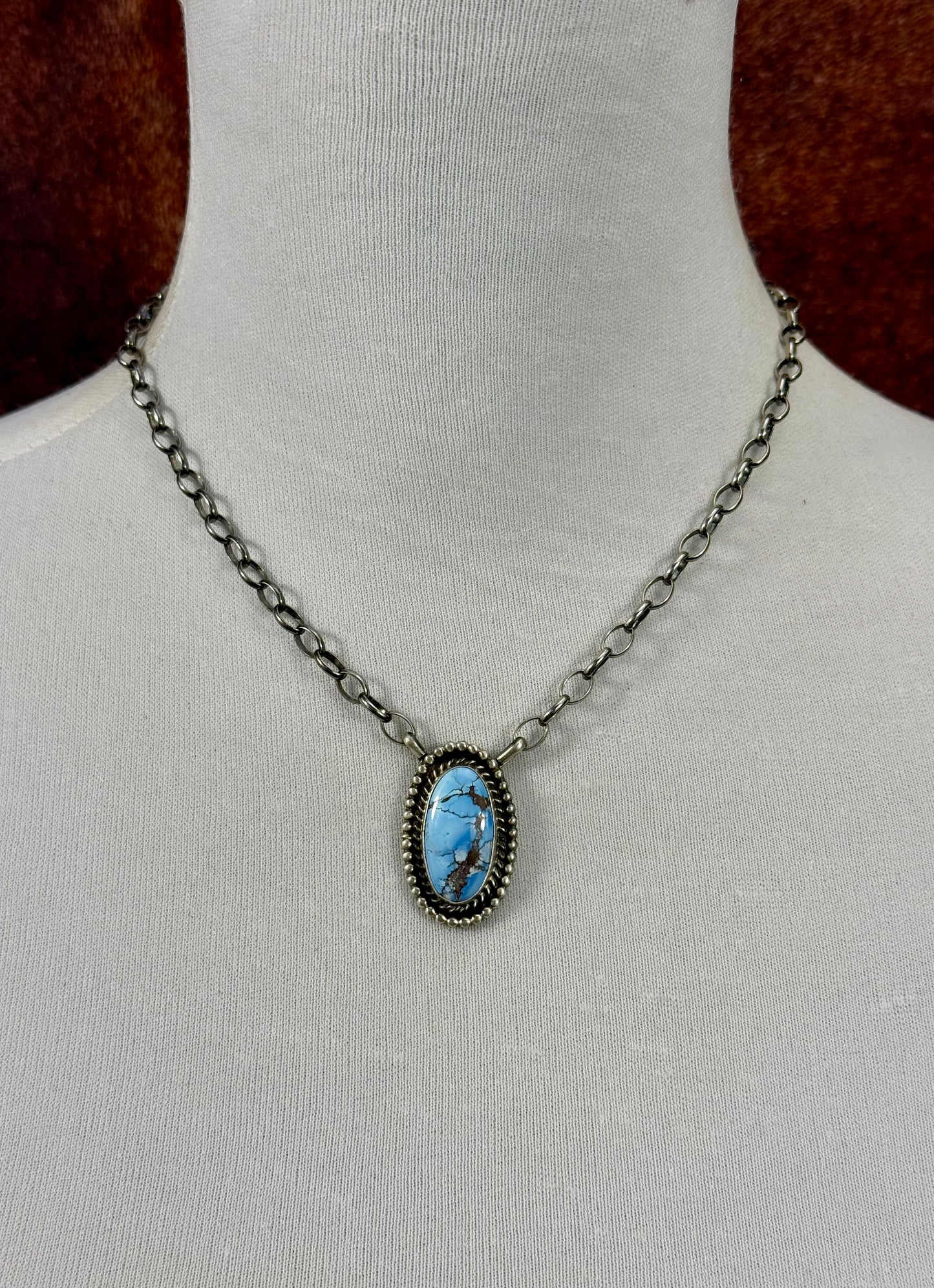 Golden Hills Single Stone Sterling Necklace