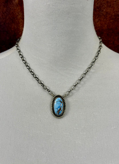 Golden Hills Single Stone Sterling Necklace