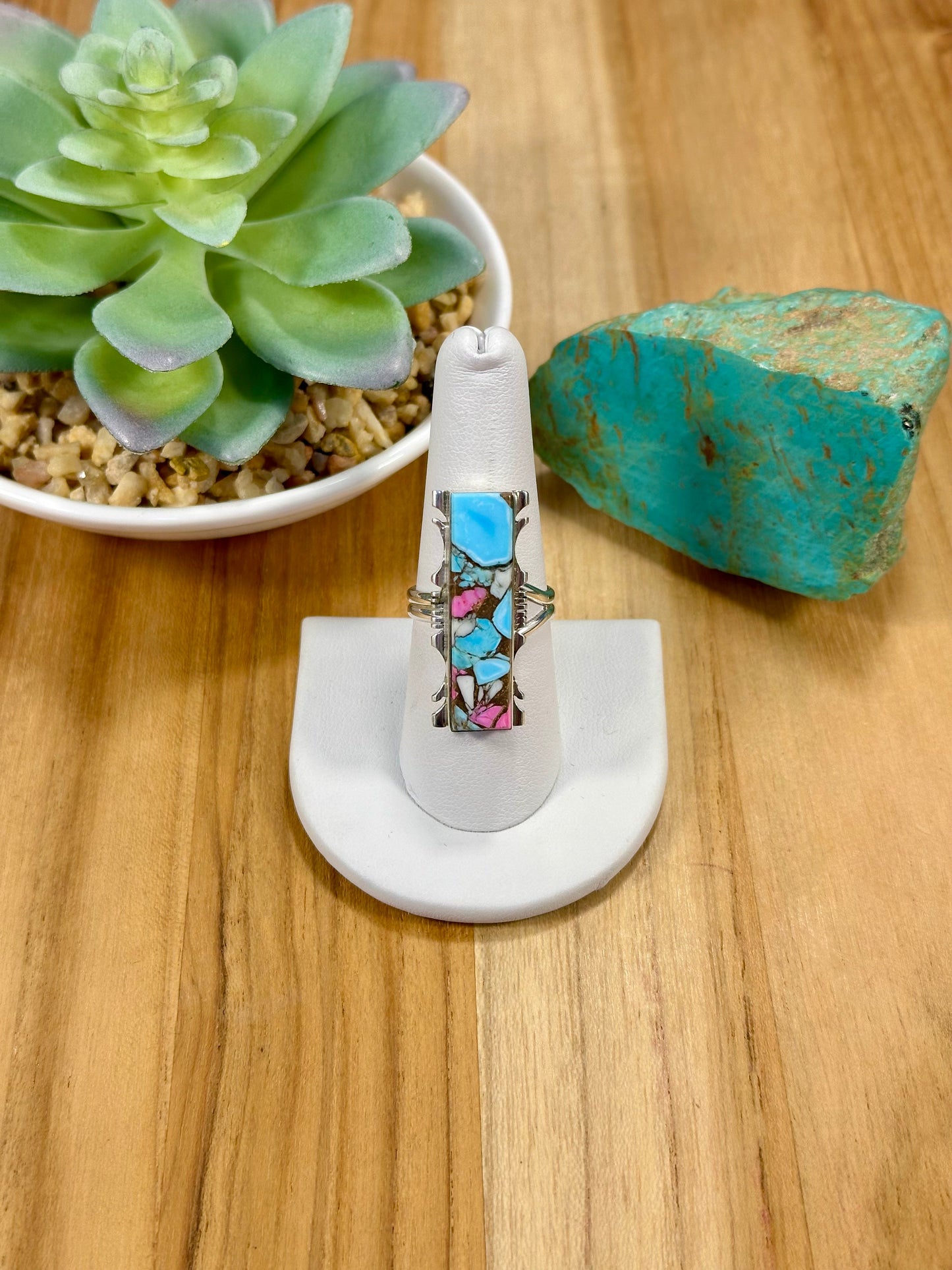 Cotton Candy Bar Sterling Silver Ring