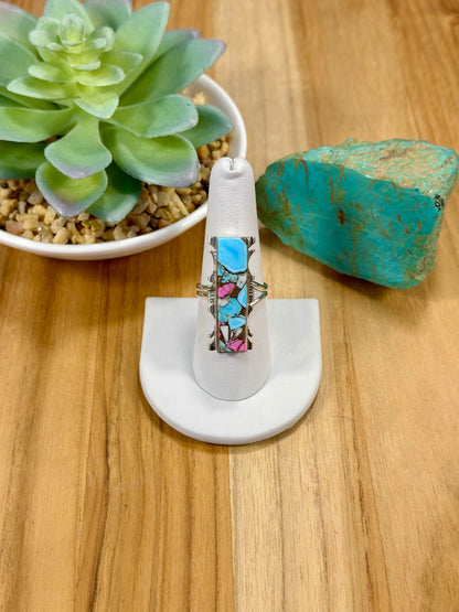Cotton Candy Bar Sterling Silver Ring