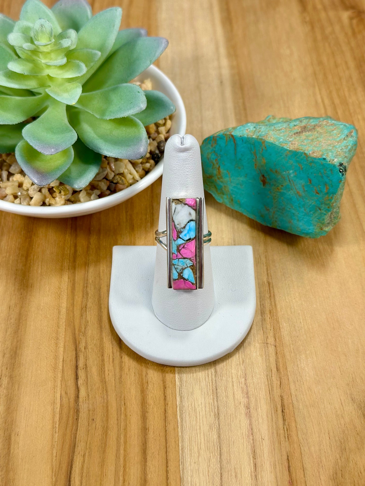 Cotton Candy Bar Sterling Silver Ring