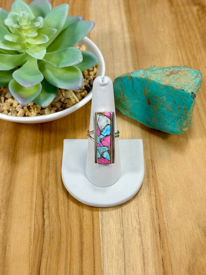 Cotton Candy Bar Sterling Silver Ring