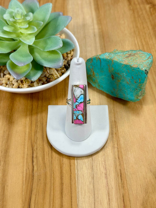 Cotton Candy Bar Sterling Silver Ring