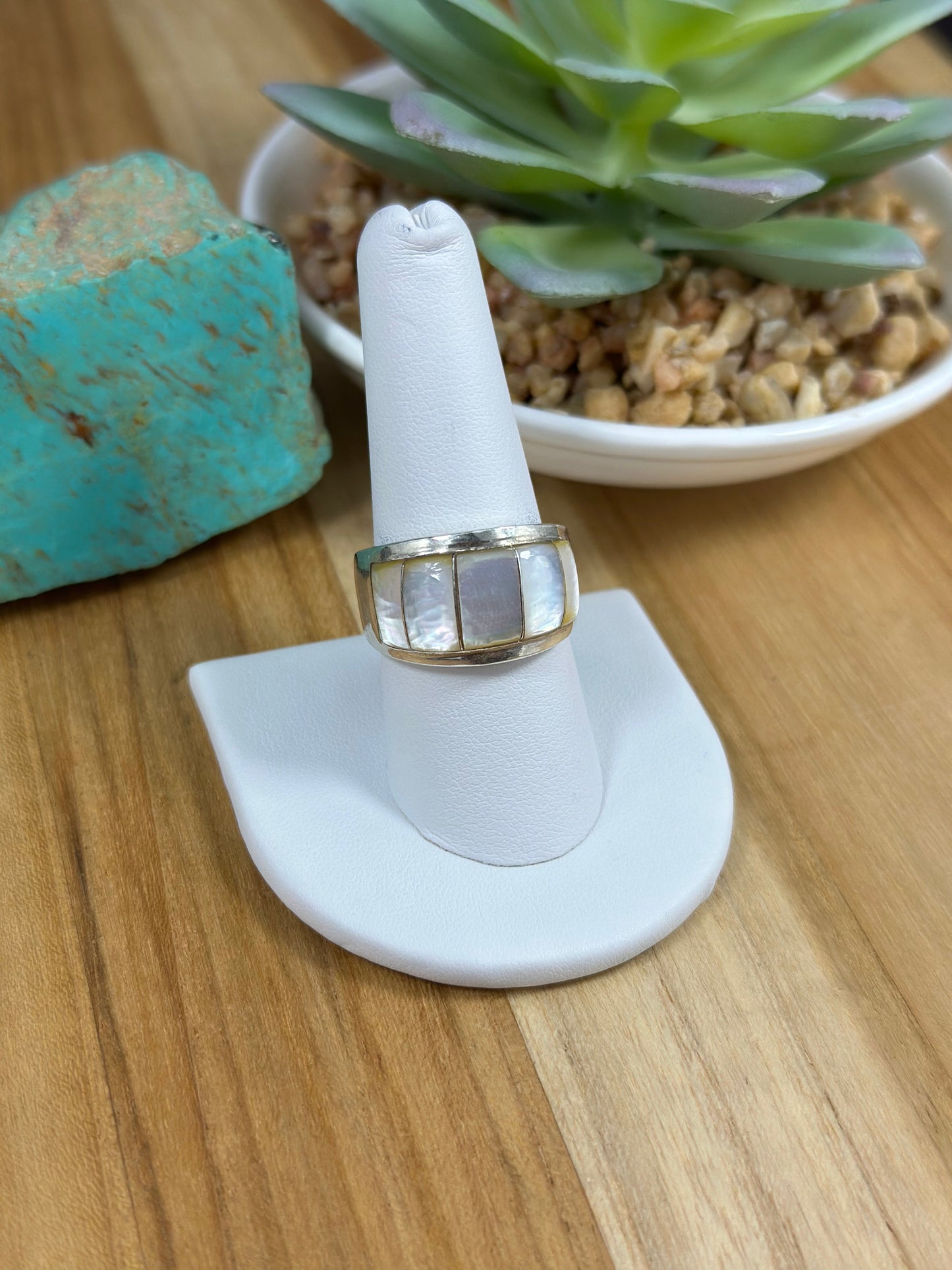 Men's opal Inlay Ring