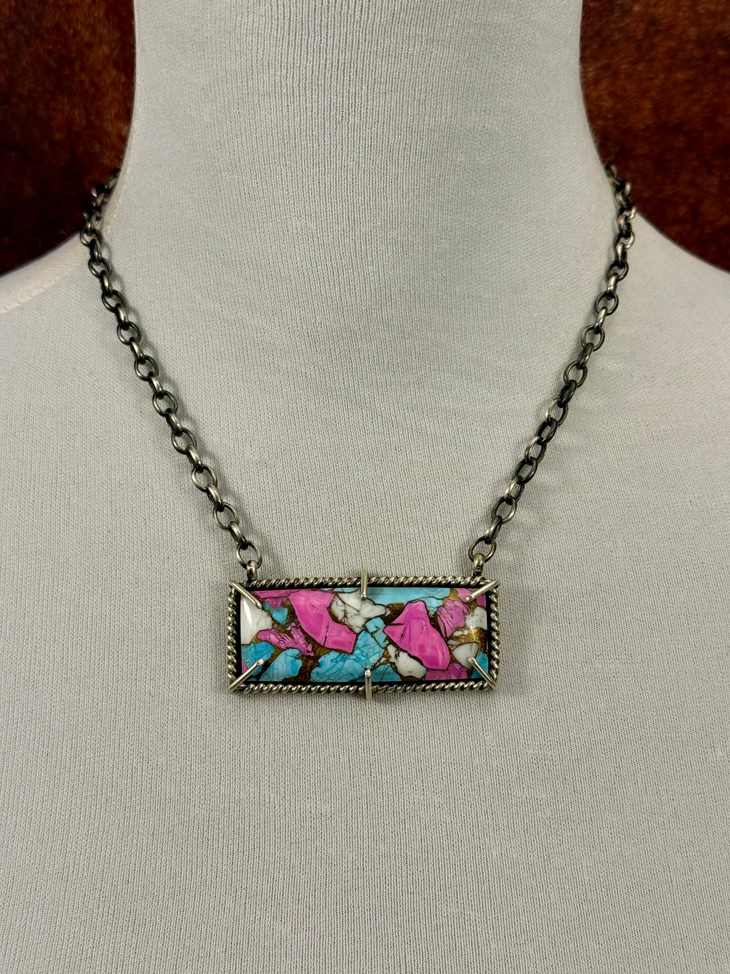 Cotton Candy Waterproof Bar Necklace