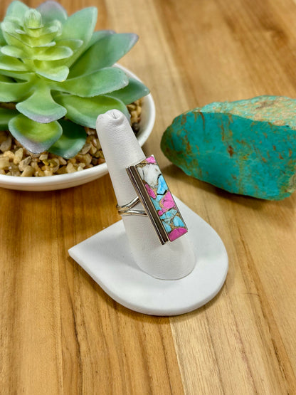 Cotton Candy Bar Sterling Silver Ring