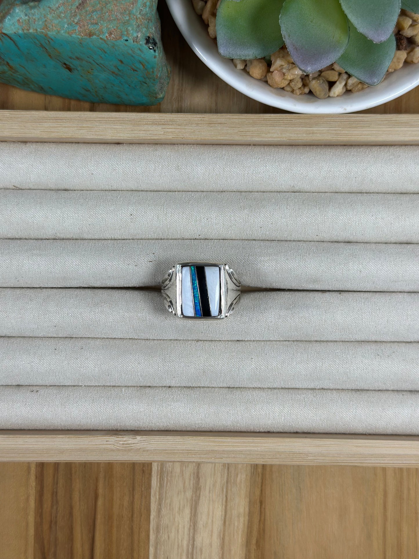 Multi Color Men's Inlay Ring