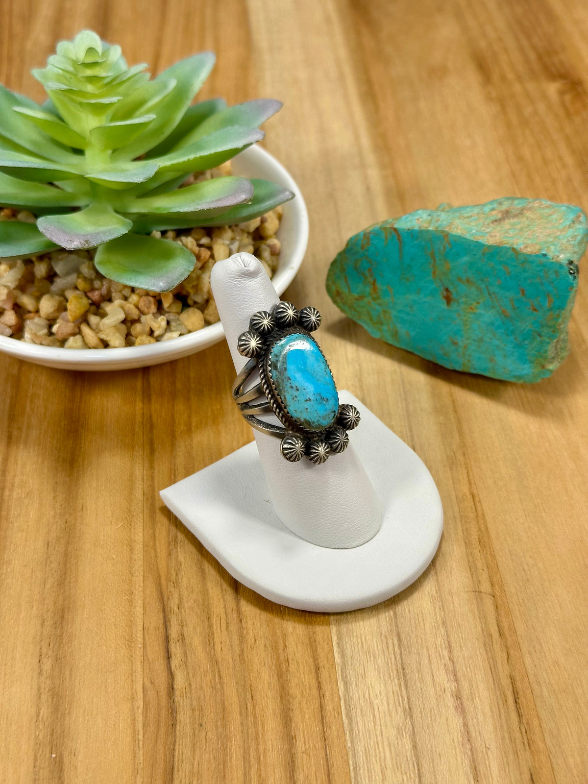 Kingman Turquoise Oval Sterling Silver Ring – Live Roadshow 505