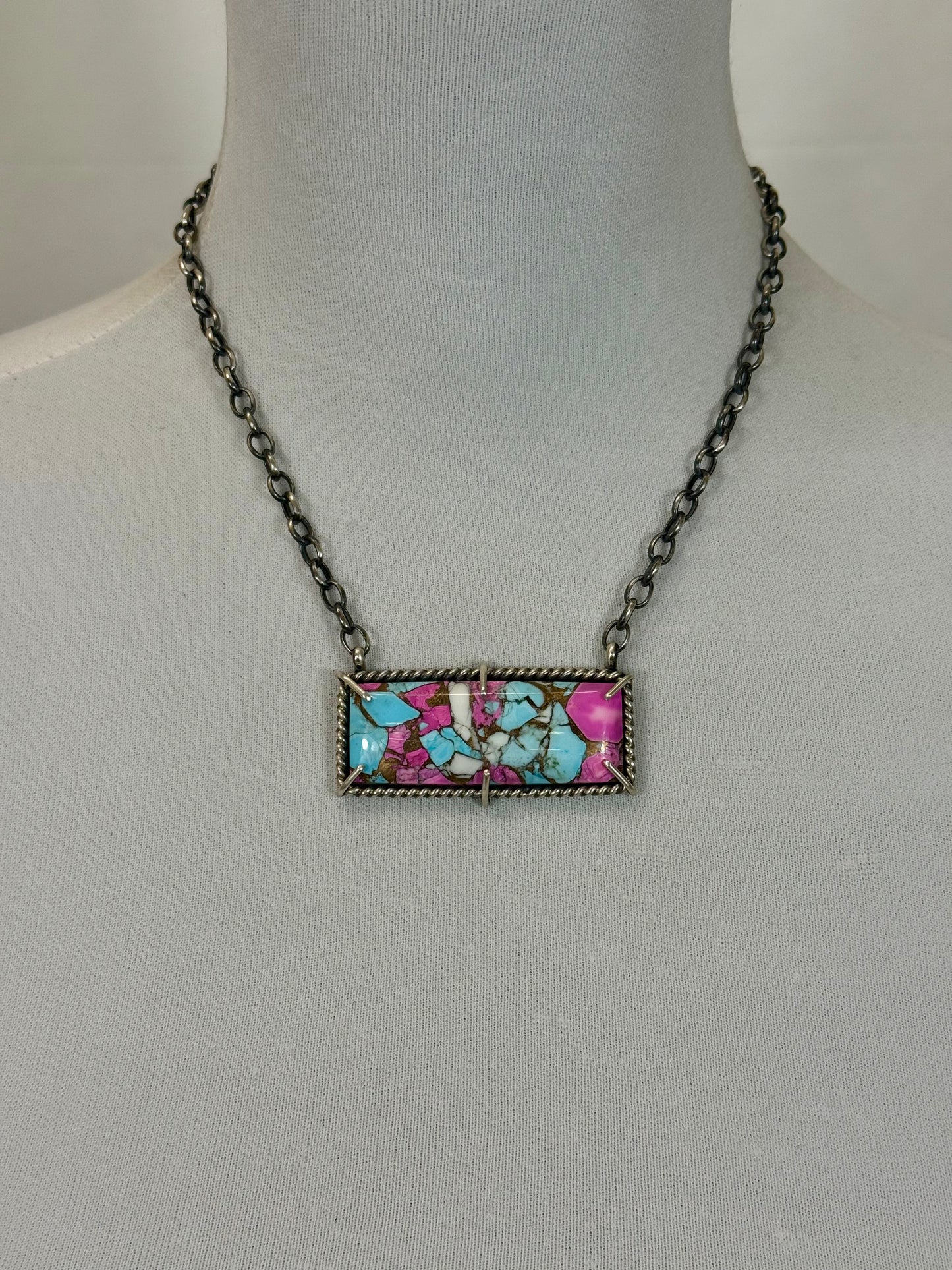 Cotton Candy Waterproof Bar Necklace