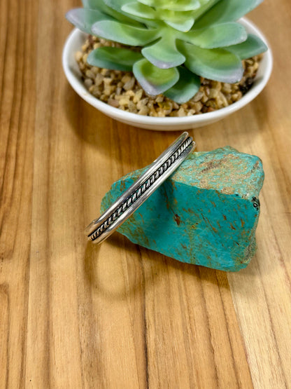 Sterling Silver Row Cuff Bracelet