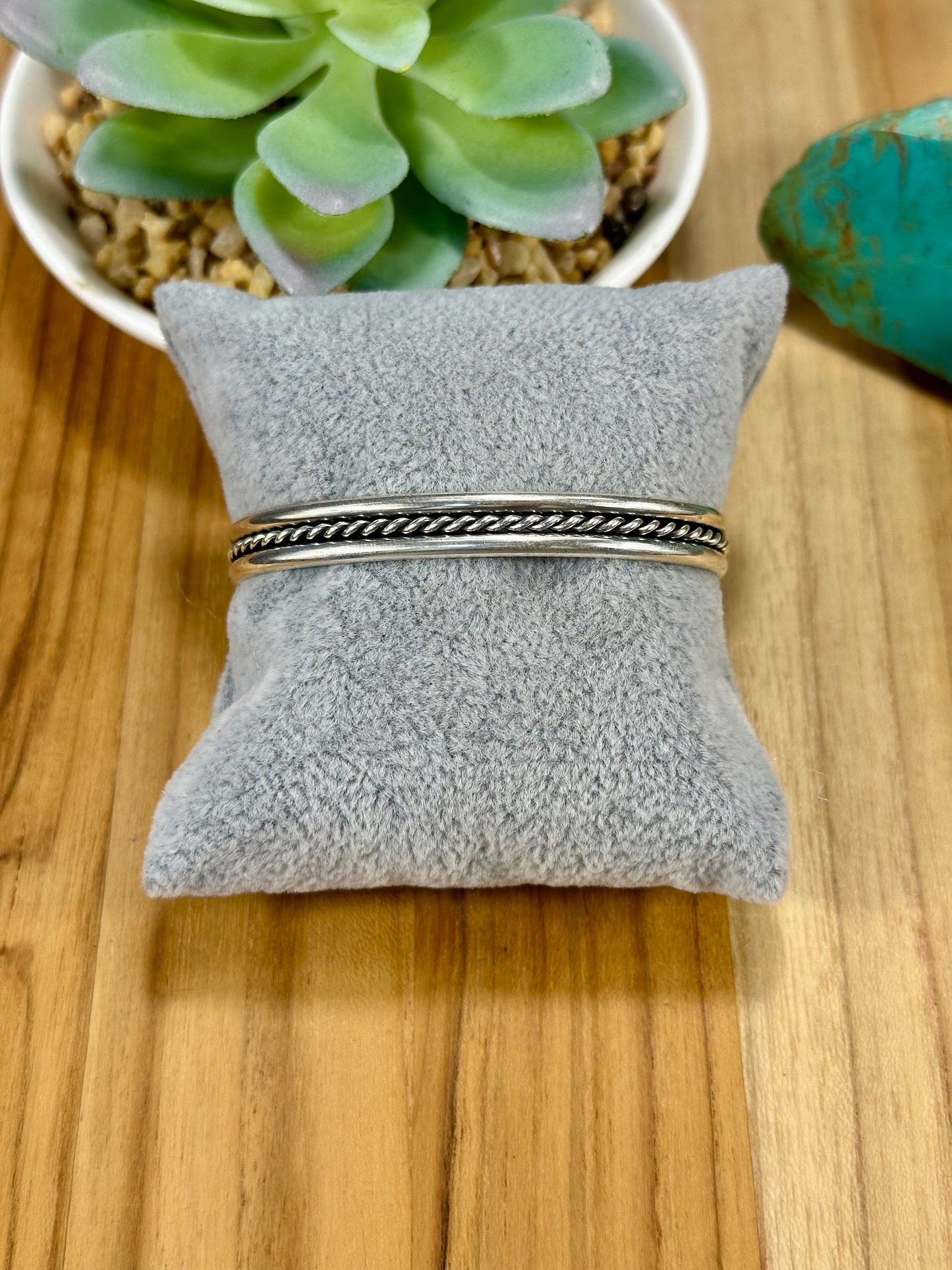 Sterling Silver Row Cuff Bracelet