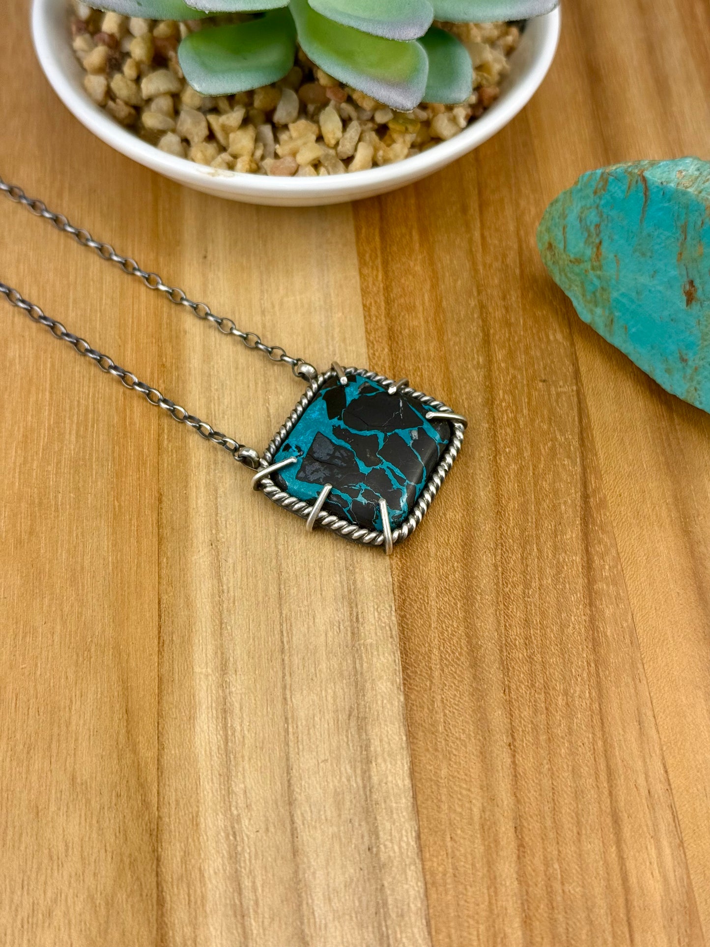Blackjack Square Waterproof Bar Necklace