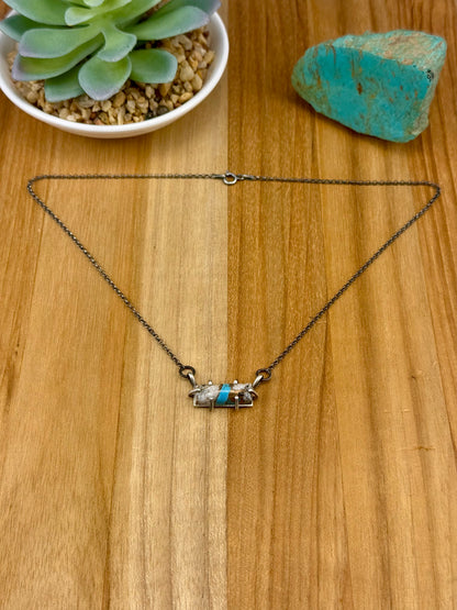 Dahlia Bar Sterling Waterproof Necklace