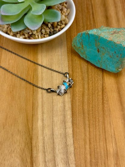 Dahlia Bar Sterling Waterproof Necklace