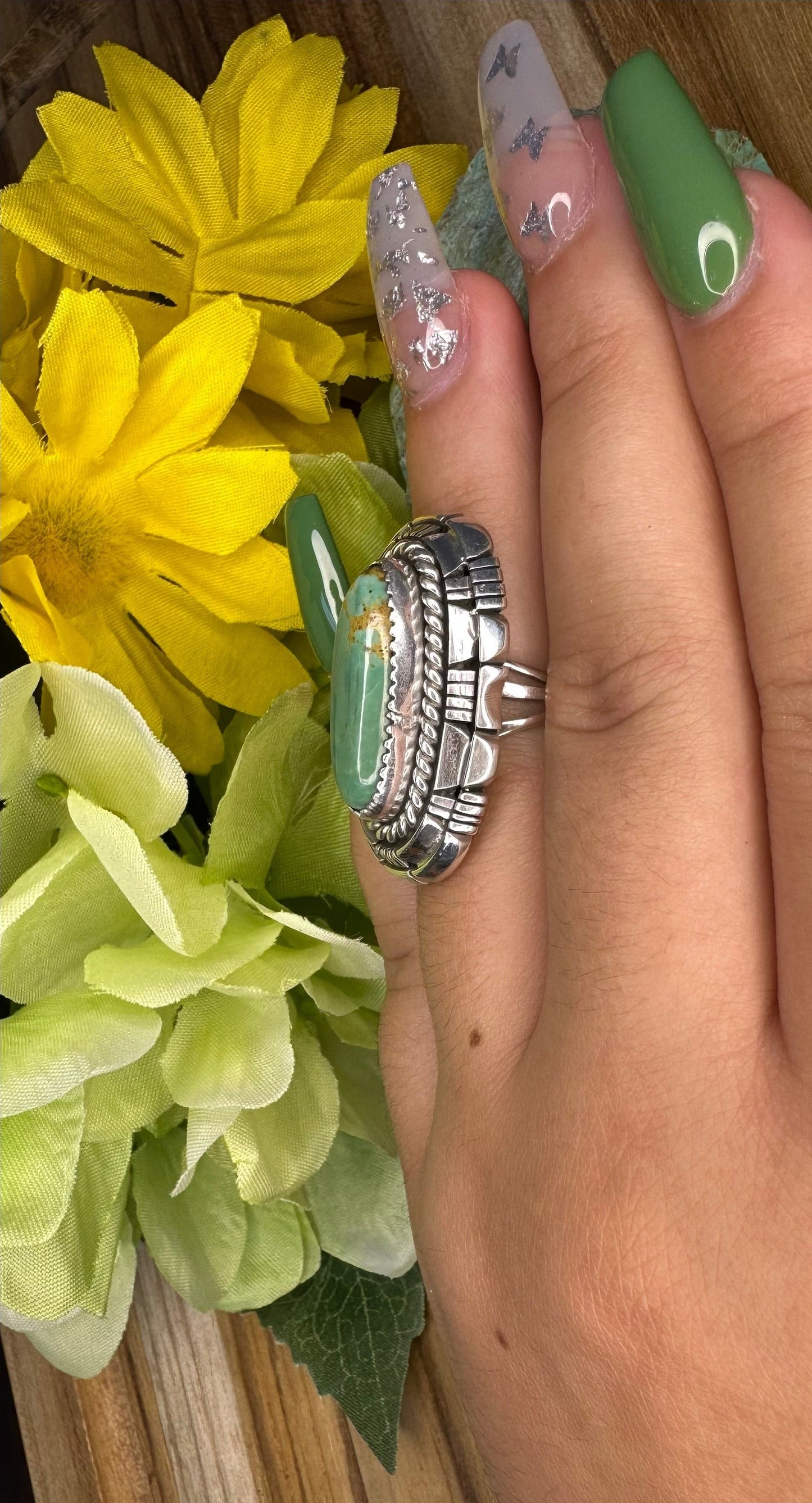 Kingman Oval Sterling Silver Ring