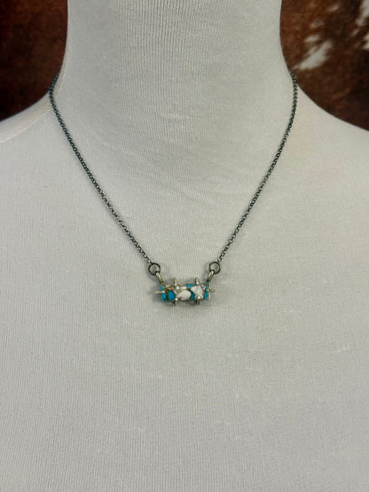 Dahlia Bar Sterling Waterproof Necklace