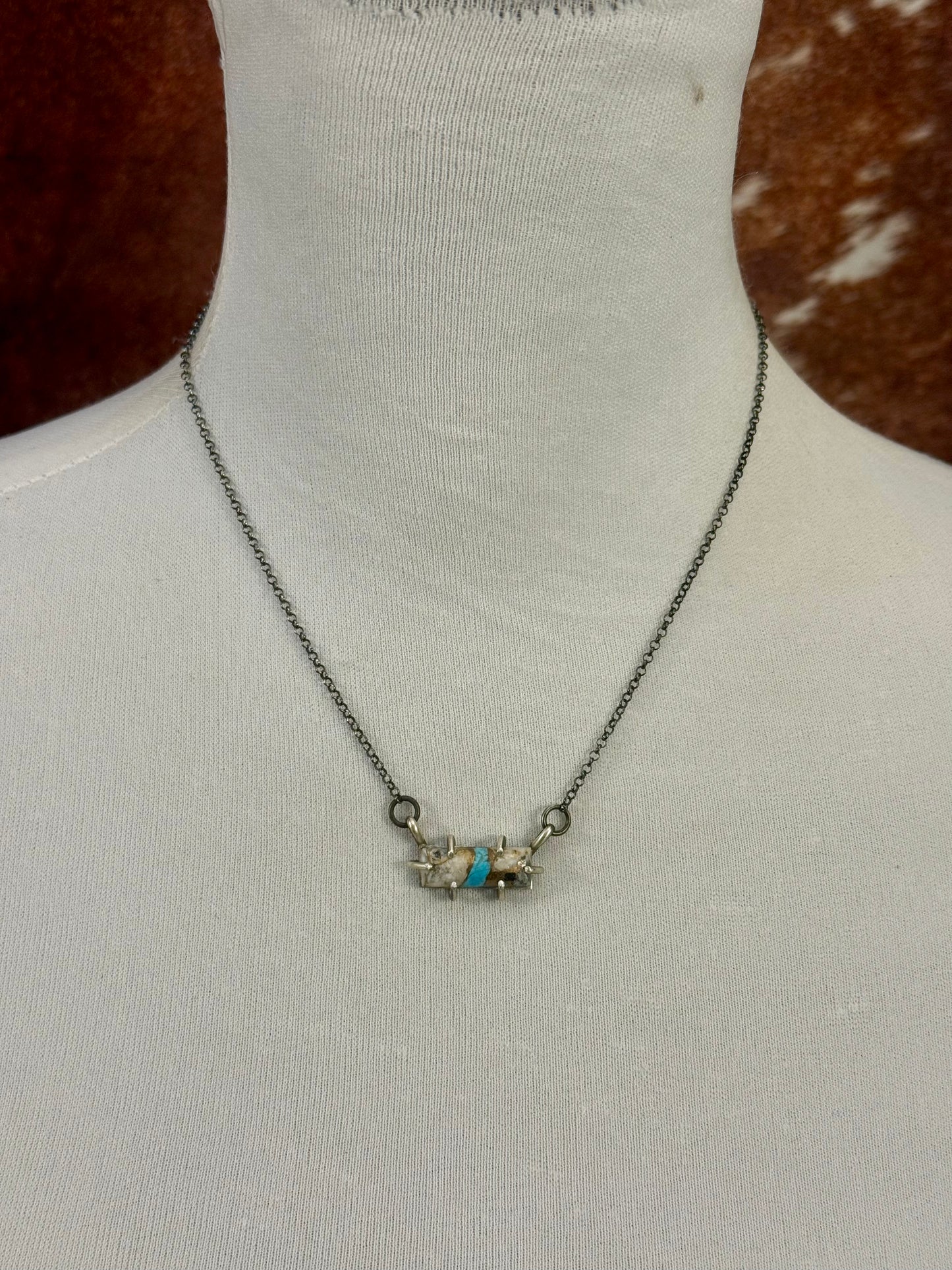 Dahlia Bar Sterling Waterproof Necklace
