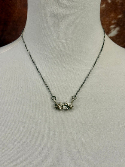 White Buffalo Crush Mini Bar Necklace