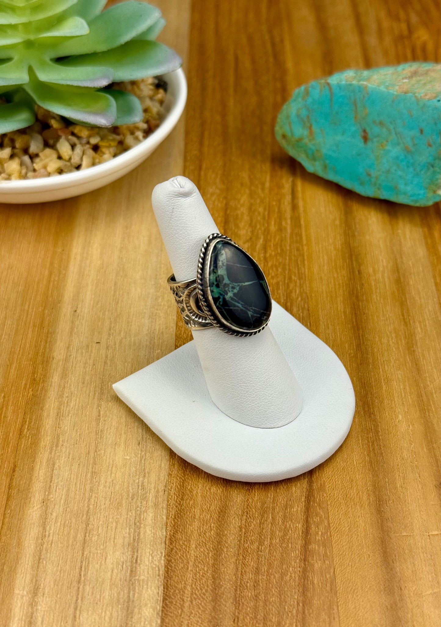 Blackjack Single Stone Sterling Ring