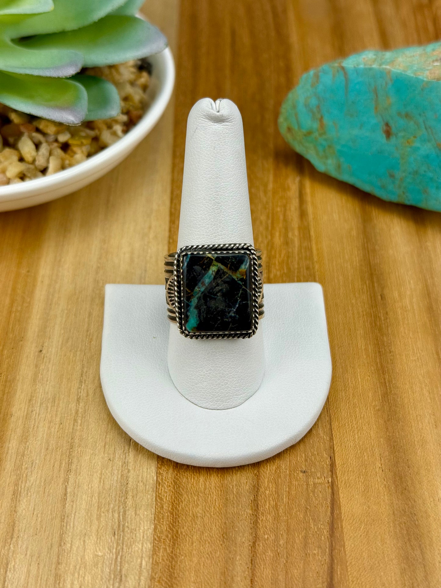 Blackjack Single Stone Sterling Ring