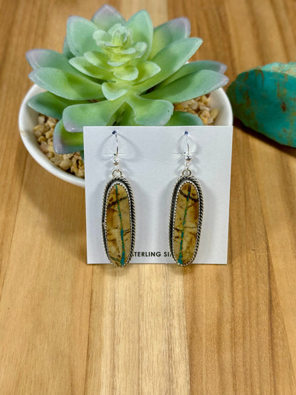Boulder Oval Sterling Silver Earrings