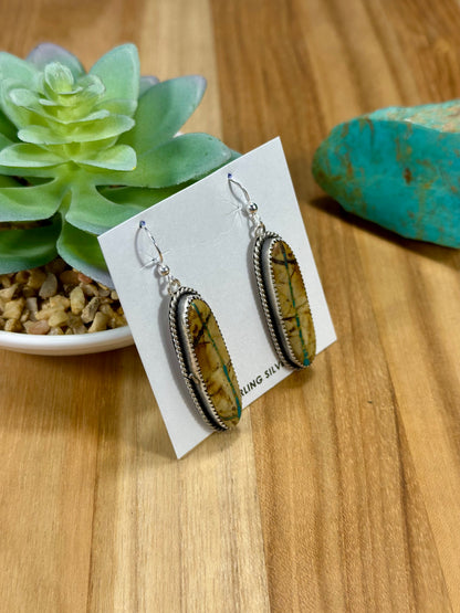 Boulder Oval Sterling Silver Earrings