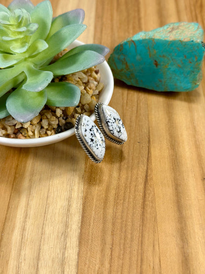White Buffalo Stud Sterling Silver Earring