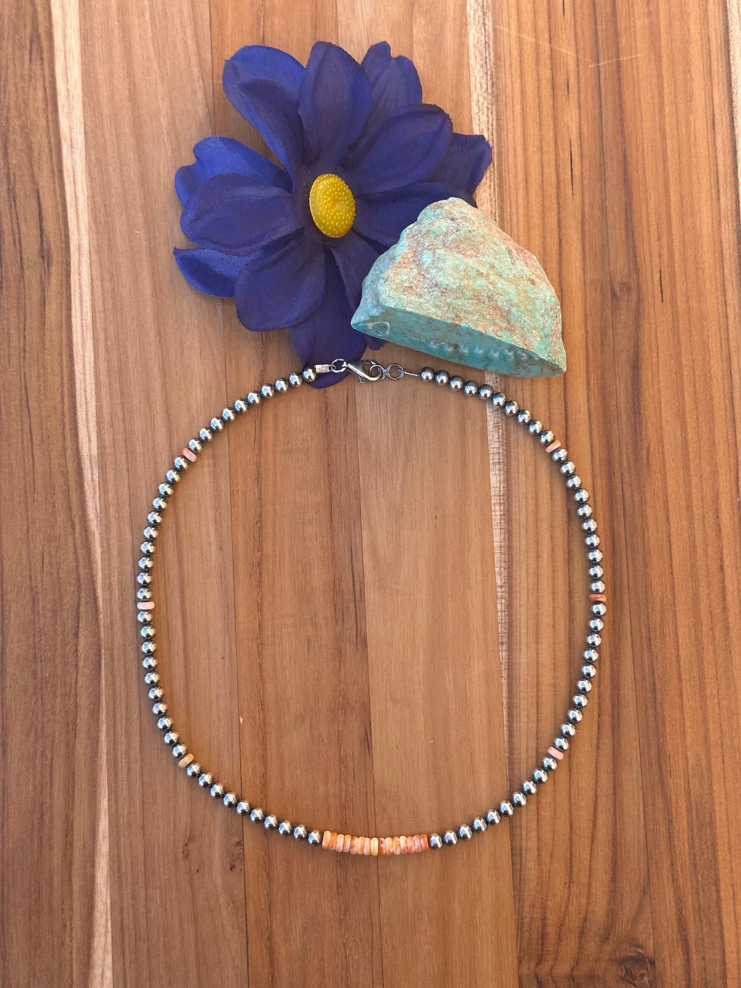 5MM Navajo Style Beads and Spiny Necklace