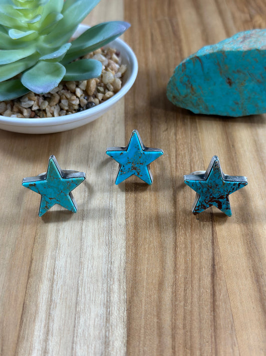Kingman Turquoise Star Ring