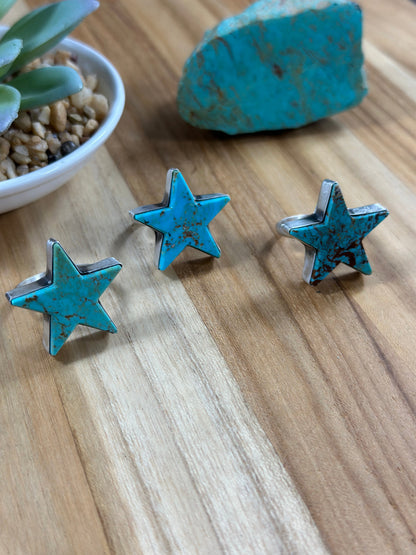 Kingman Turquoise Star Ring