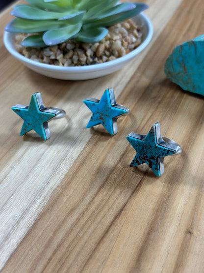 Kingman Turquoise Star Ring