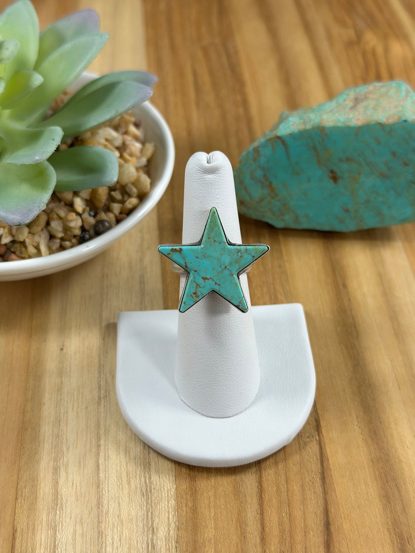 Kingman Turquoise Star Ring