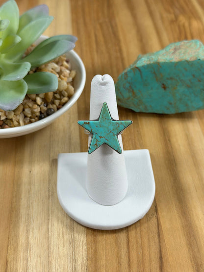 Kingman Turquoise Star Ring