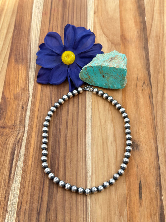 8MM Navajo Style Pearl Necklace