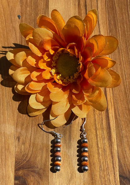 Navajo Style Beads and Spiny Earrings