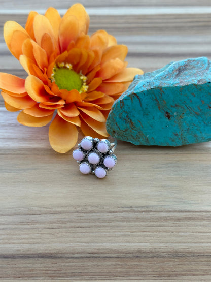 Pink Conch Flower Ring