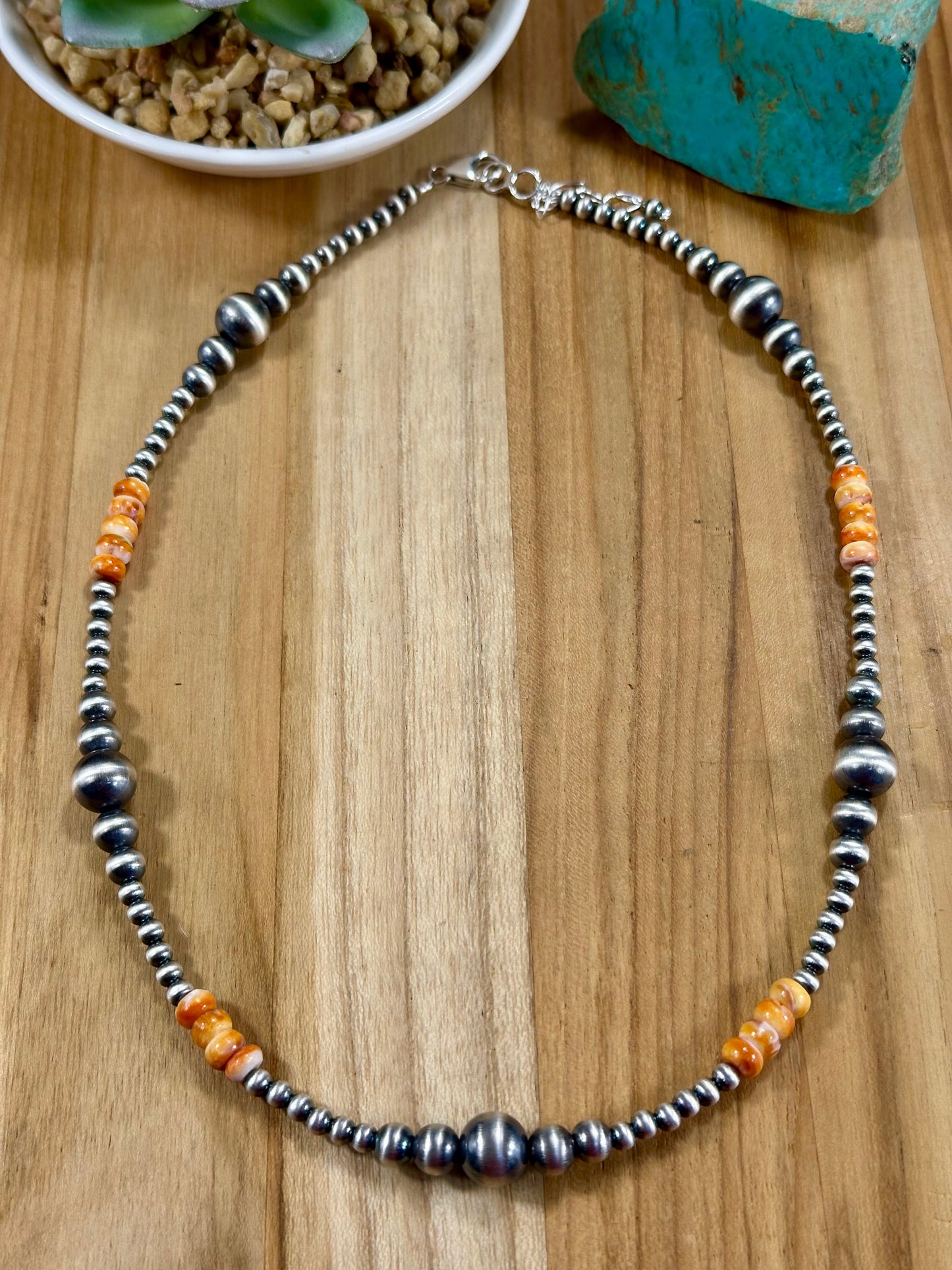 Spiny Oyster & Pearl Bead Necklace