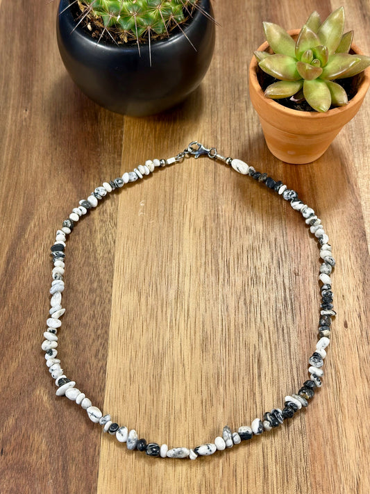 White Buffalo Chip Necklace