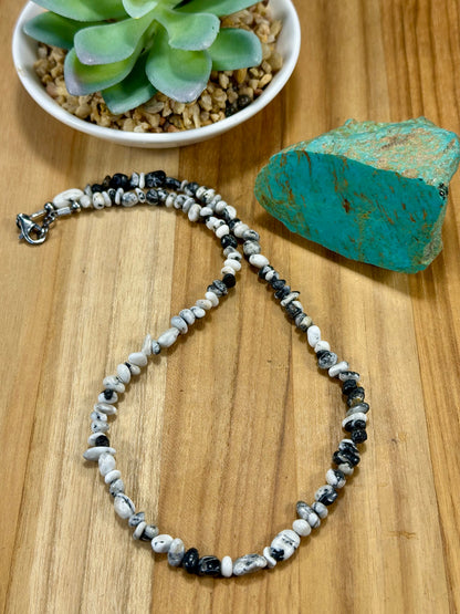 White Buffalo Chip Necklace