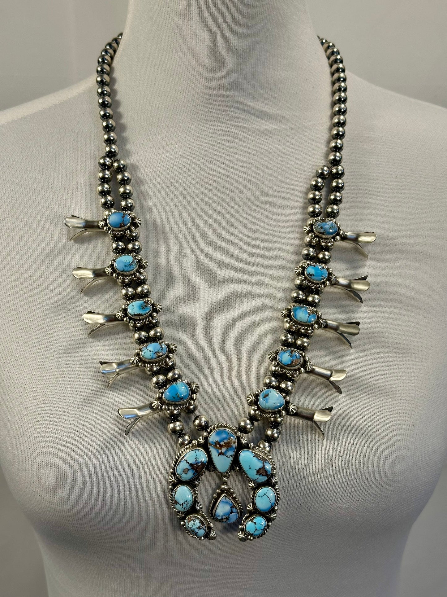 Golden Hills Squash Blossom Necklace & Earring Set