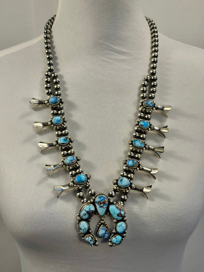 Golden Hills Squash Blossom Necklace & Earring Set