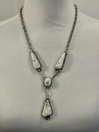 White Buffalo Lariat & Earrings Set