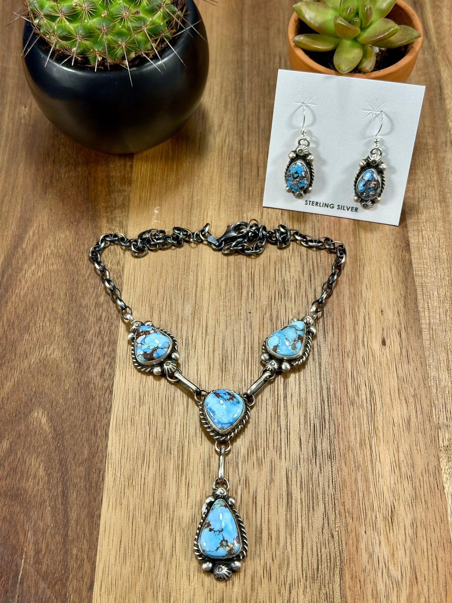 Golden Hills & Sterling Silver Lariat Necklace