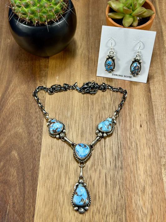 Golden Hills & Sterling Silver Lariat Necklace