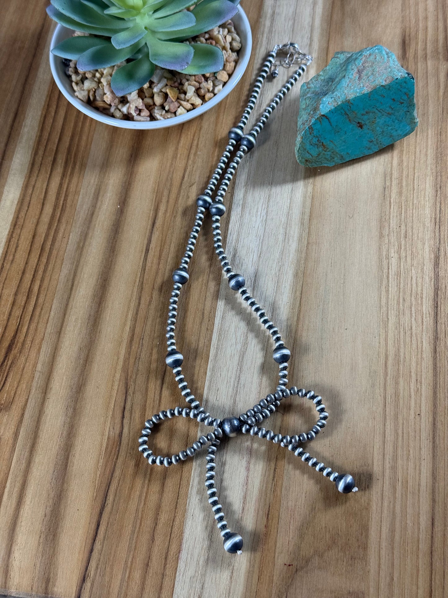 Sterling Silver Bow Necklace