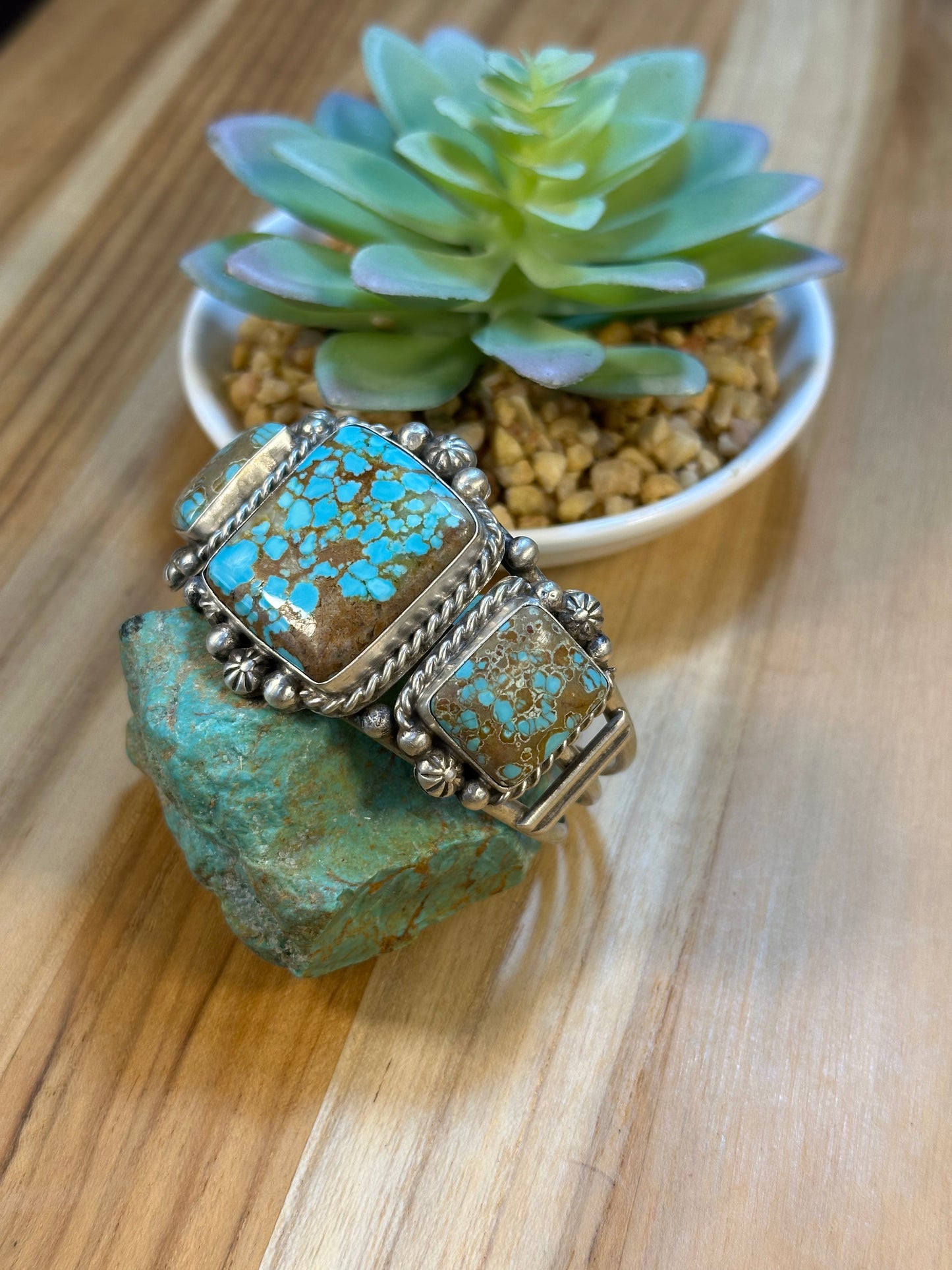 #8 Square 3 Stone Bracelet